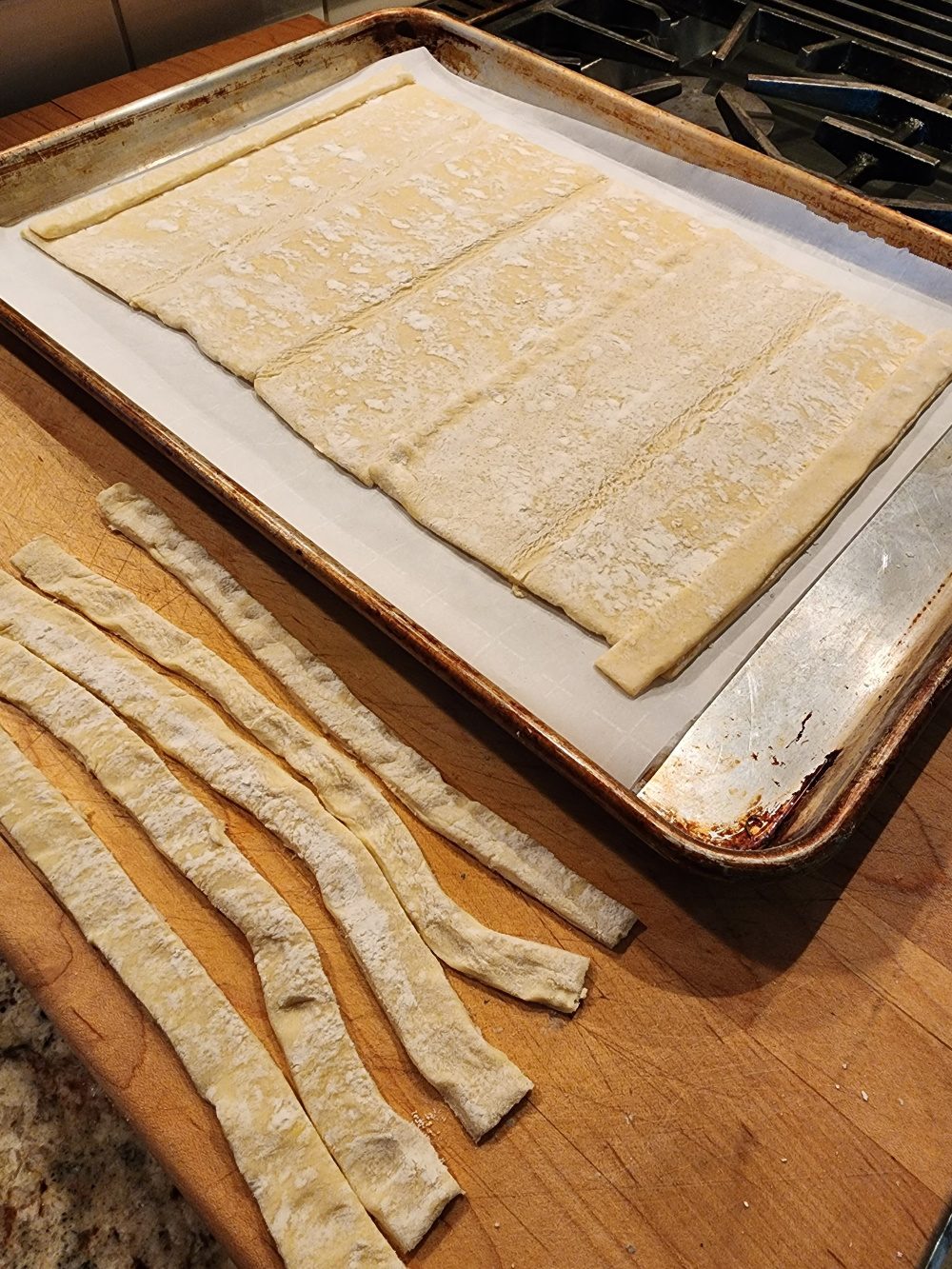 tomato tart puff pastry border strips