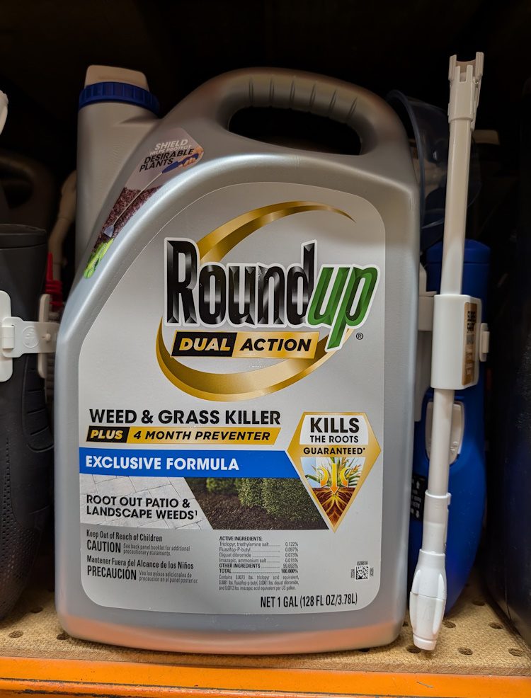Roundup herbicide 4 month